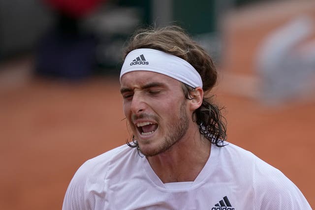 <p>Stefanos Tsitsipas was not happy with his performance against Pedro Martinez despite a straight-sets win</p>