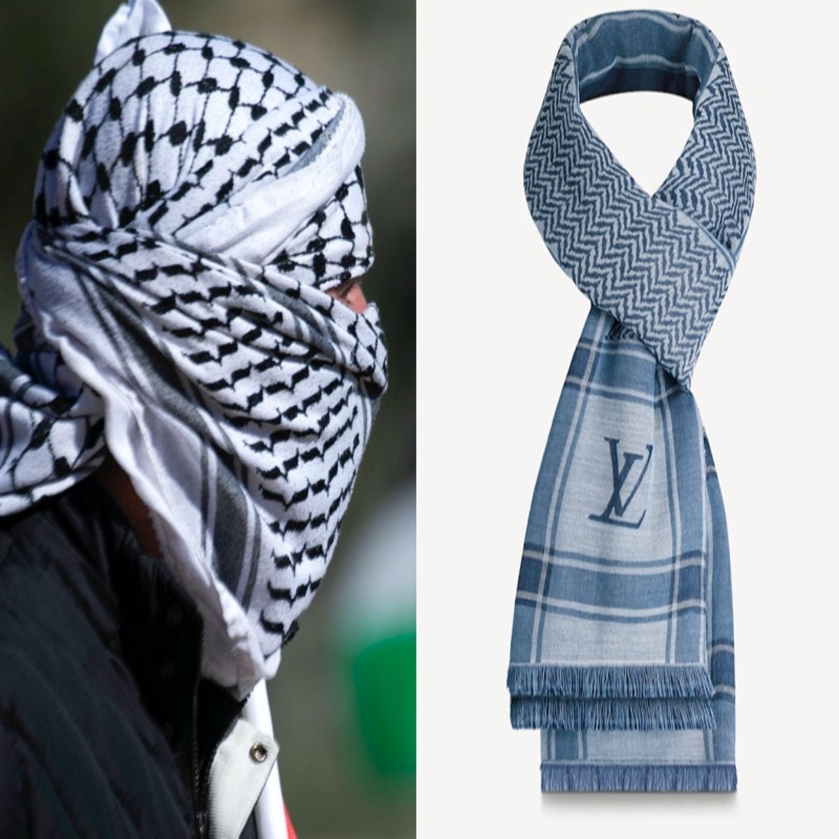 Louis Vuitton faces accusations of cultural appropriation over $705 scarf  inspired by Palestinian keffiyeh - GulfToday