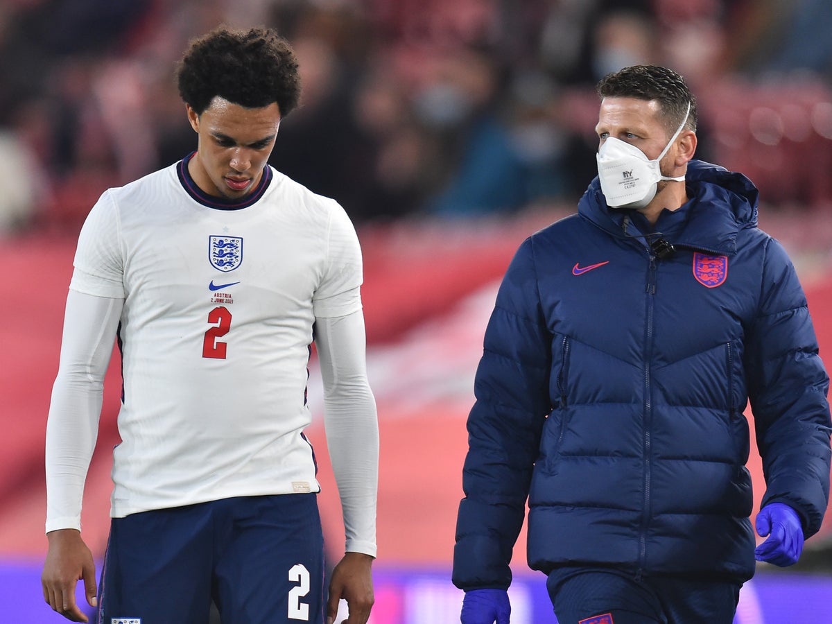 Trent Alexander-Arnold doubtful for Euro 2020 after limping off against Austria