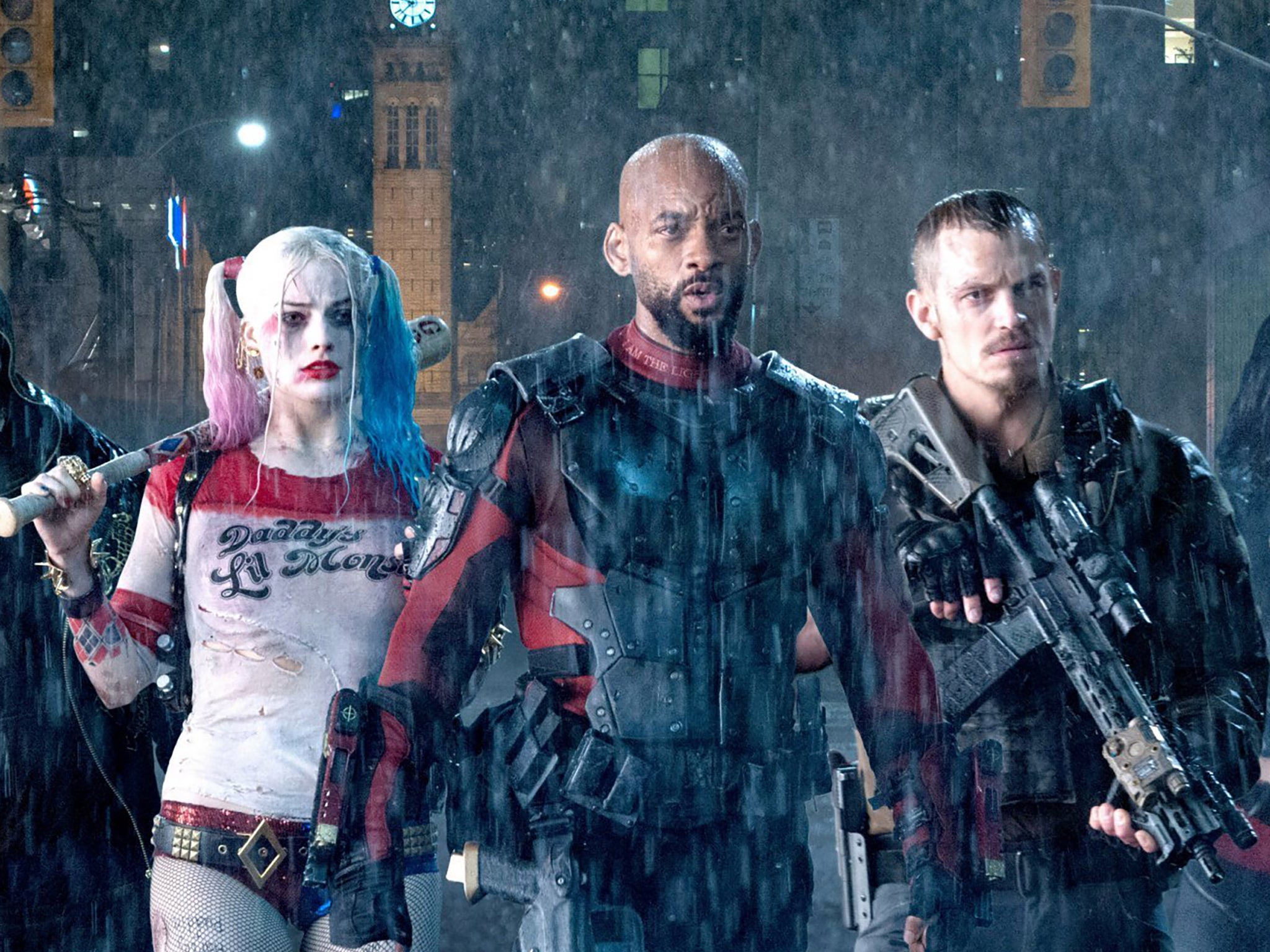 Margot Robbie, Will Smith and Joel Kinnaman in 2016’s ‘Suicide Squad'