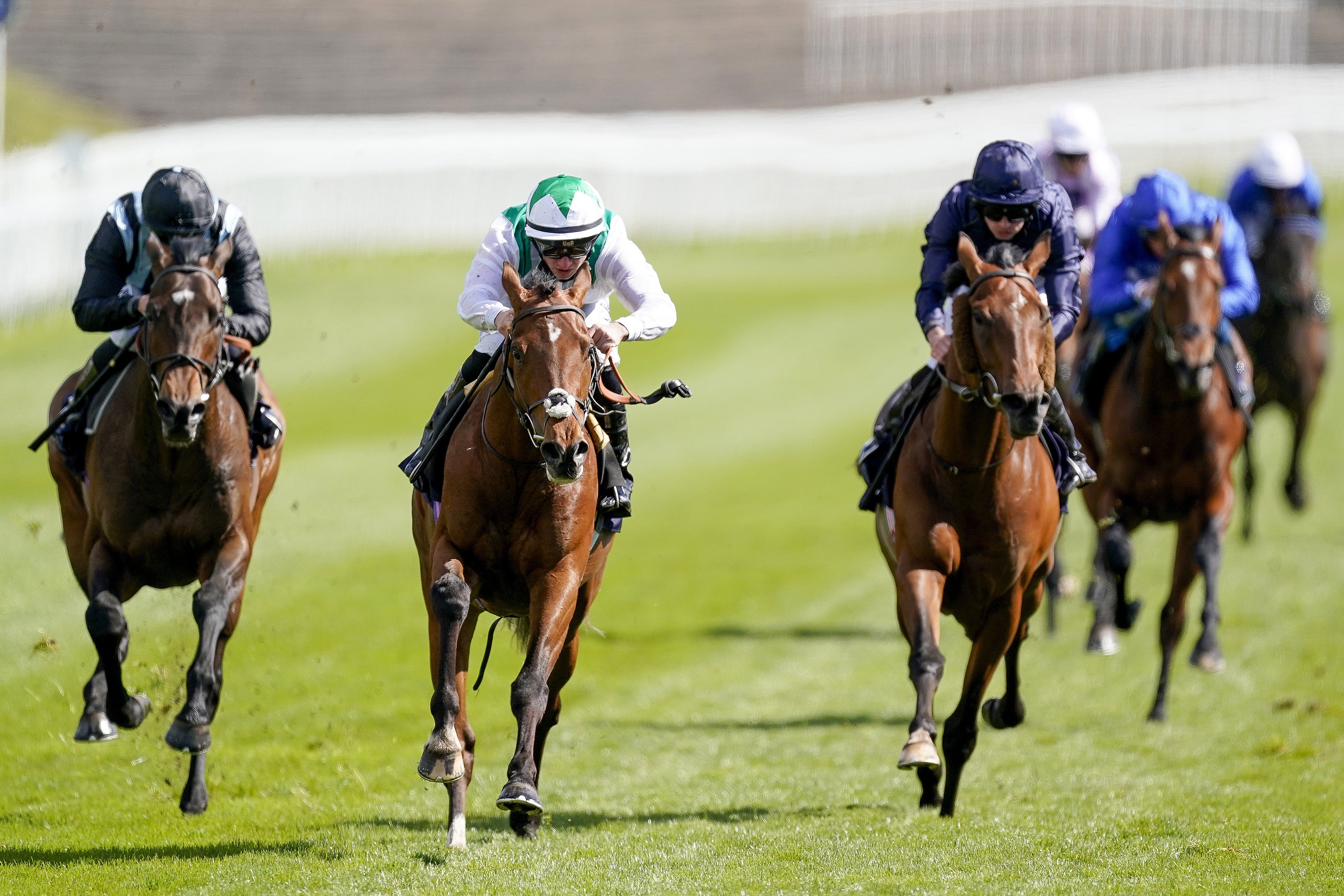 Youth Spirit (centre) in winning action at Chester