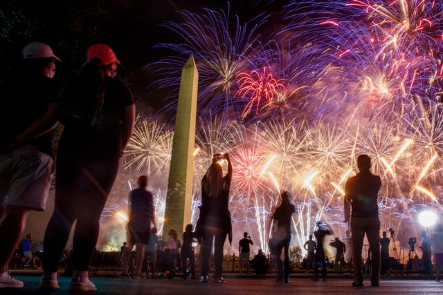 <p>RNC 2020 convention fireworks on the National Mall</p>