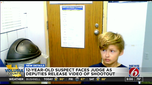 <p>A Florida teen, 12, makes his first appearance in court after allegedly shooting at police officers.</p>