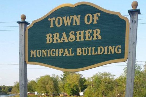 The sign outside the town of Brasher, New York. A 7-year-old boy from the town was arrested and charged with rape on Thanksgiving