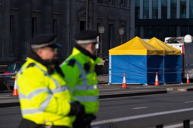 <p>Fishmongers Hall on London Bridge following the terror attack </p>