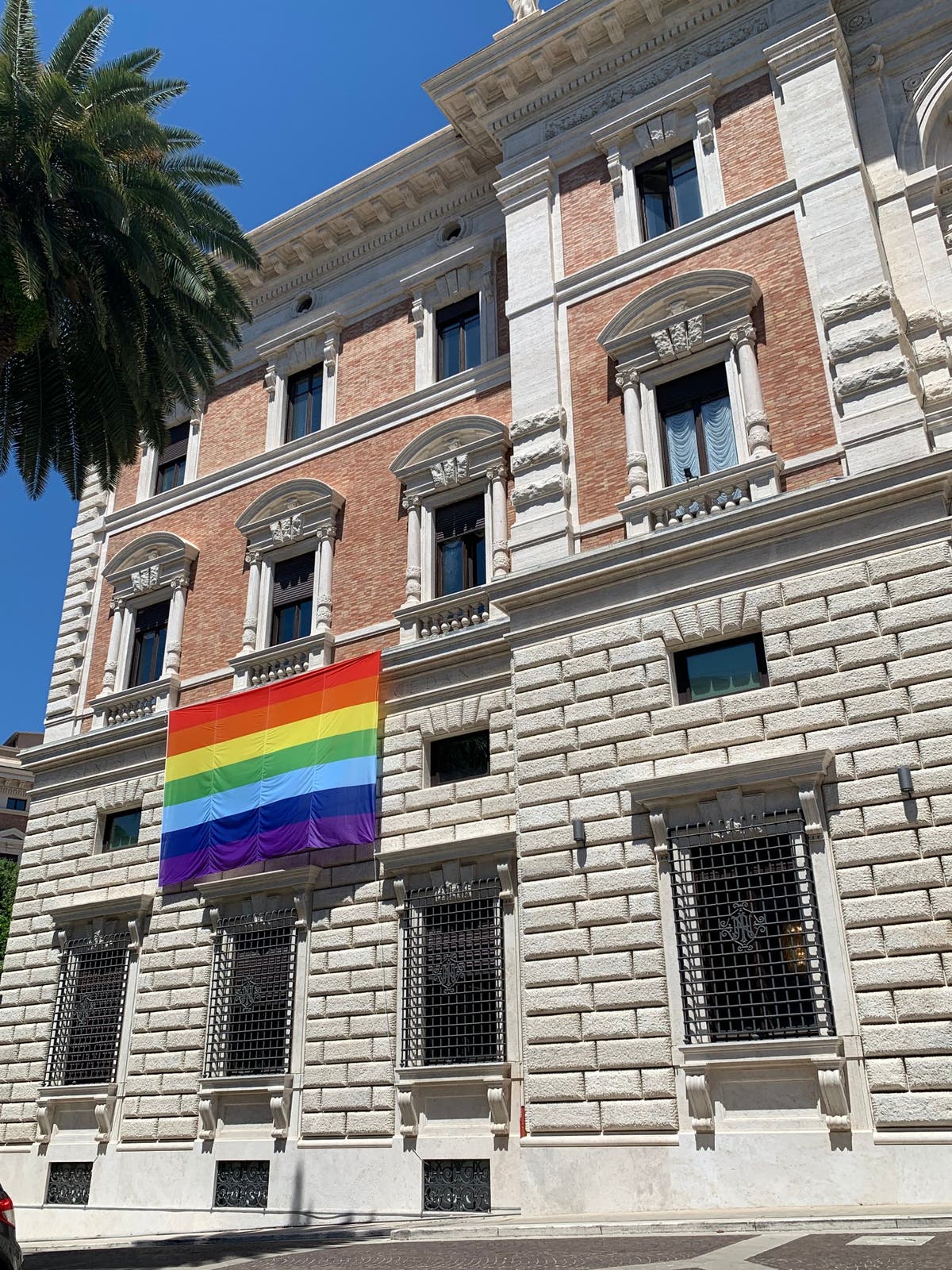 US embassy in Vatican flies Pride flag outside its building for month of June