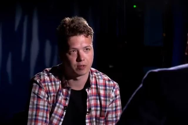 <p>Belarusian journalist Roman Protasevich confesses to organising riots during an interview on state-run television </p>