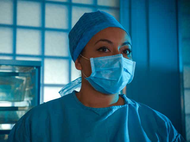 <p>Jaye Jacobs as Donna Jackson in Holby City</p>