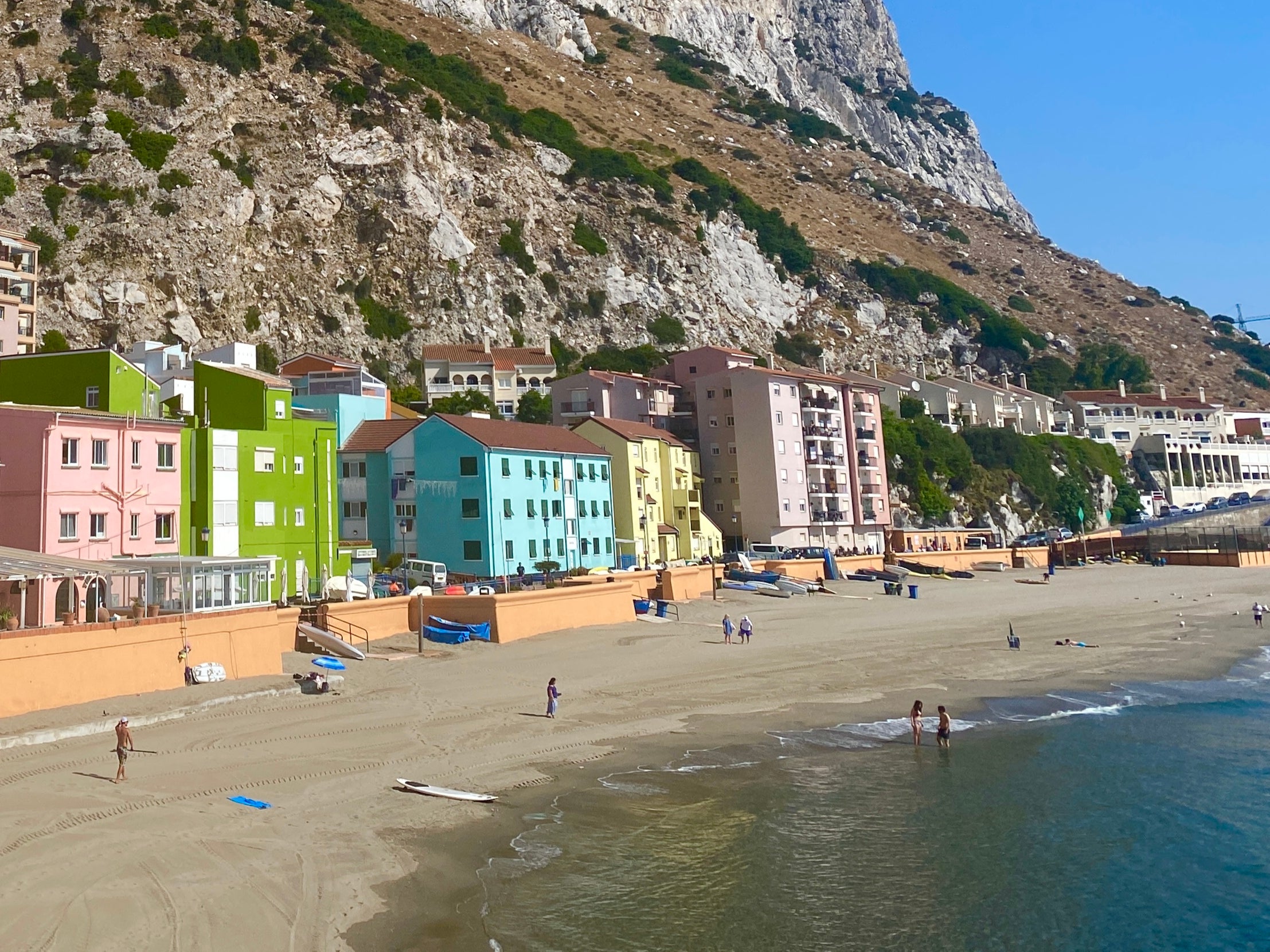 First choice: Catalan Bay in Gibraltar, the only surviving southern European destination on the government’s green list