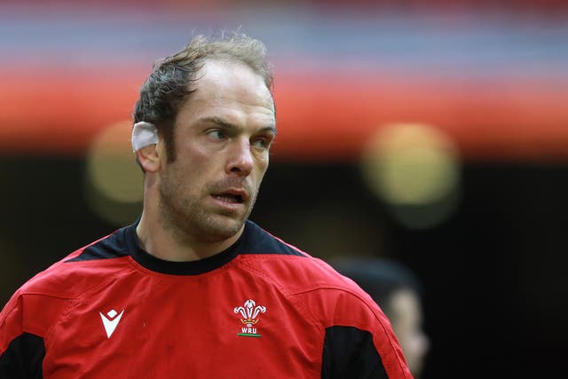 <p>Alun Wyn Jones’ black eye was visible during the Six Nations</p>