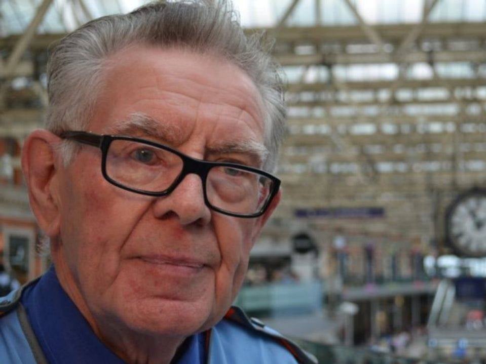 Don Buckley, 82, has retired after working at London’s Waterloo station for nearly 7 decades as Britain’s longest serving railway employee