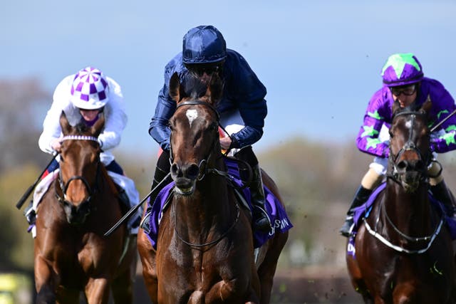 Ryan Moore riding Bolshoi Ballet on their way to winning the Ballysax Stakes