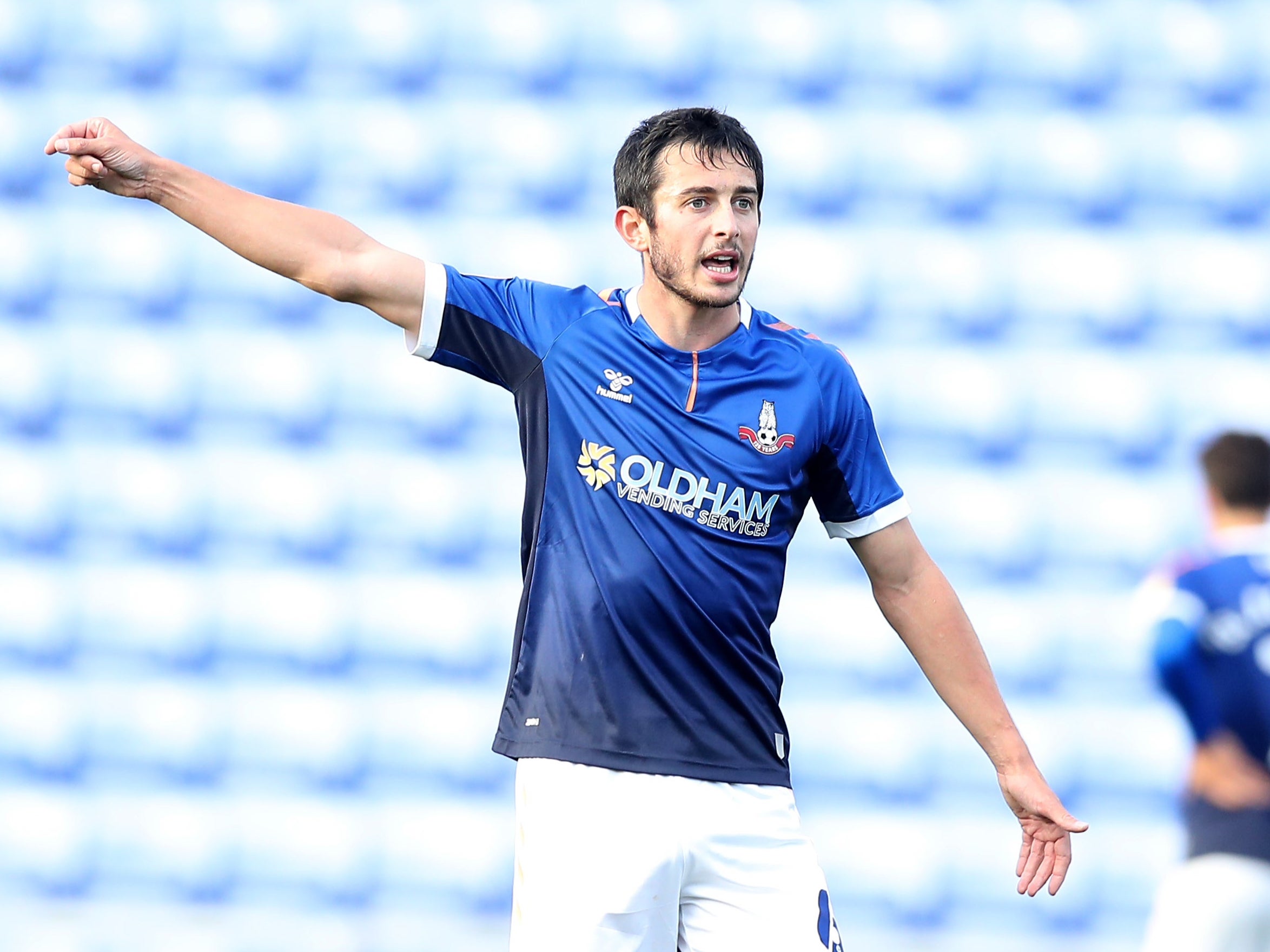 Ben Garrity in action for Oldham