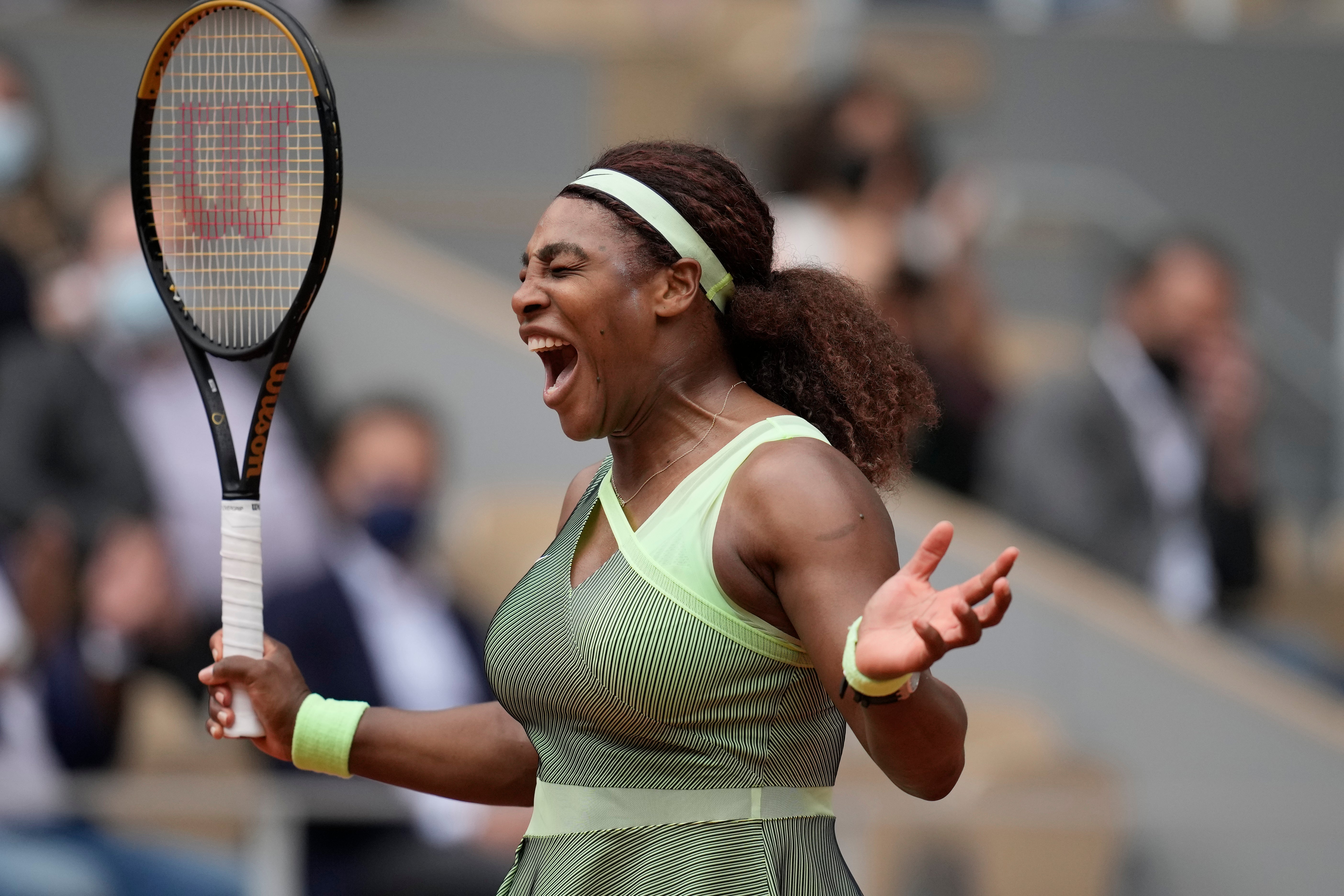 Serena Williams overcame some frustrating moments in the second half