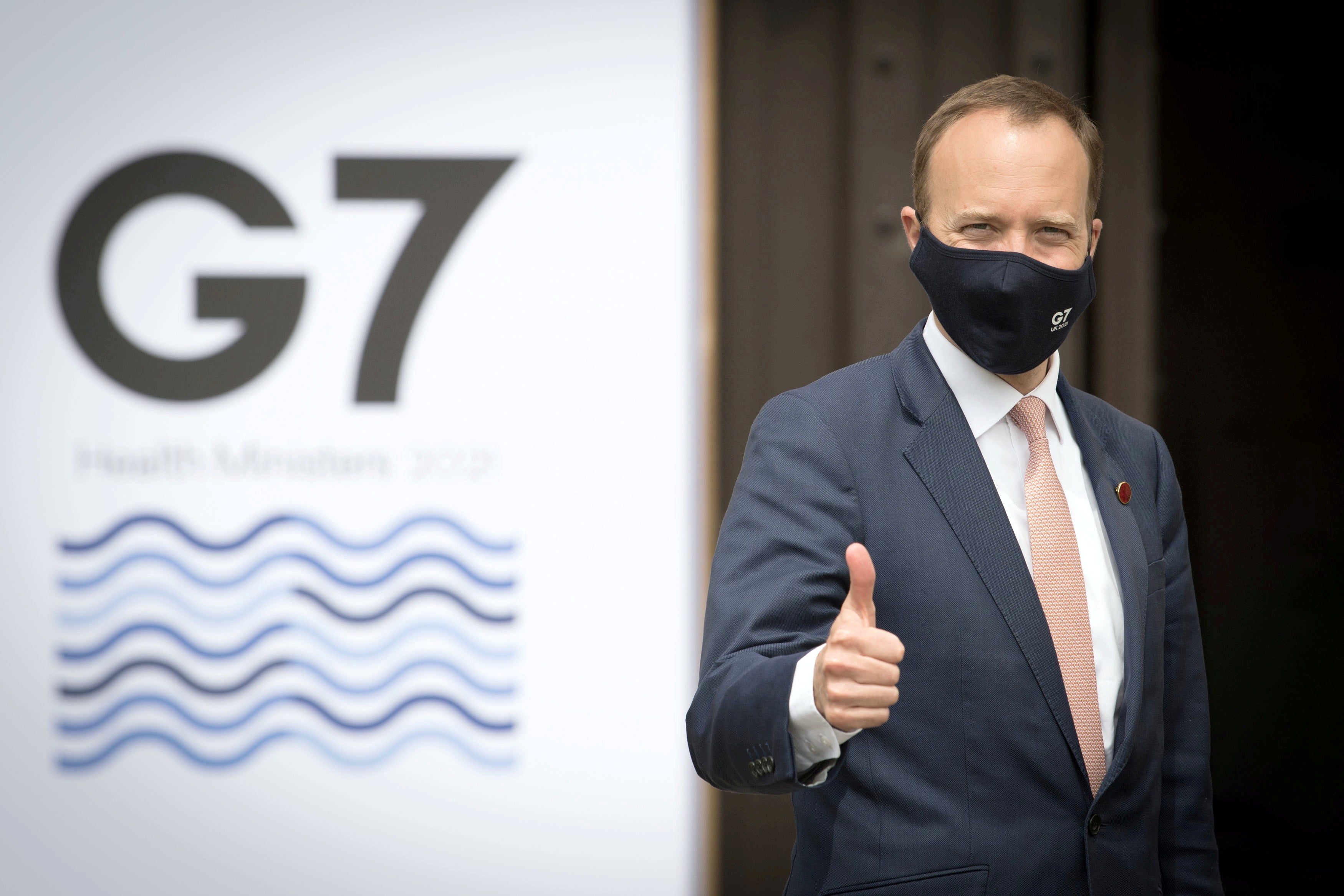 Matt Hancock at the G7 health ministers’ summit at Mansfield College, Oxford University