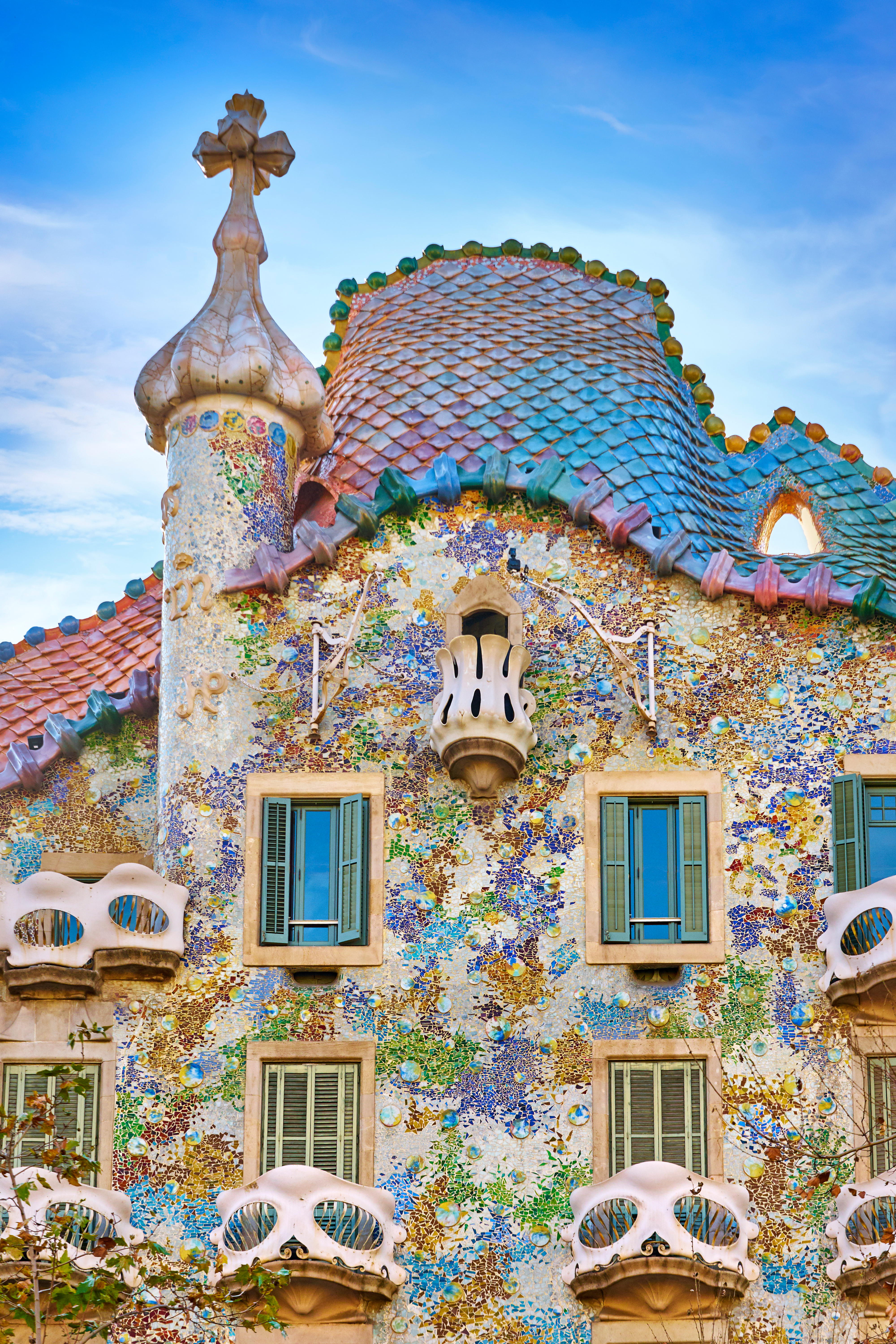 Barcelona – Casa Batllo house design by Antonio Gaudi, Spain