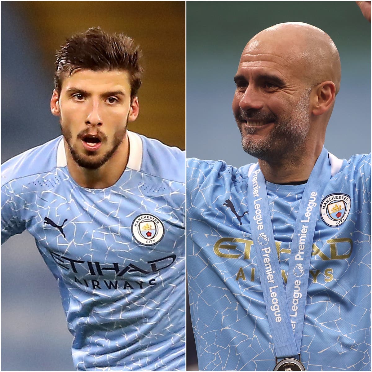 Manchester City&rsquo;s Ruben Dias and Pep Guardiola win Premier League awards