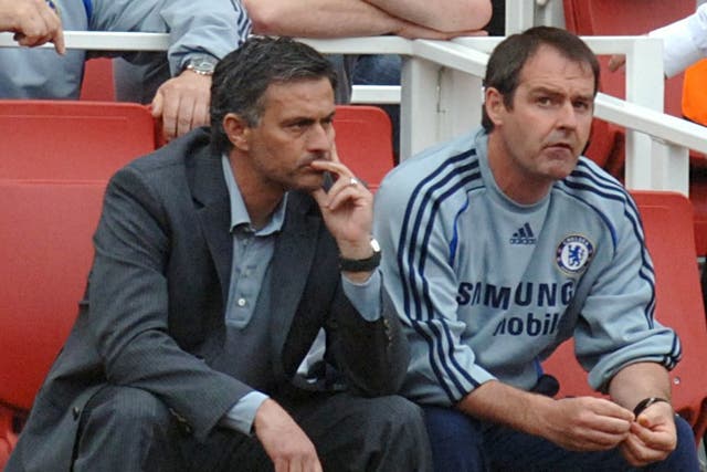 Jose Mourinho (left) and Steve Clarke on the touchline