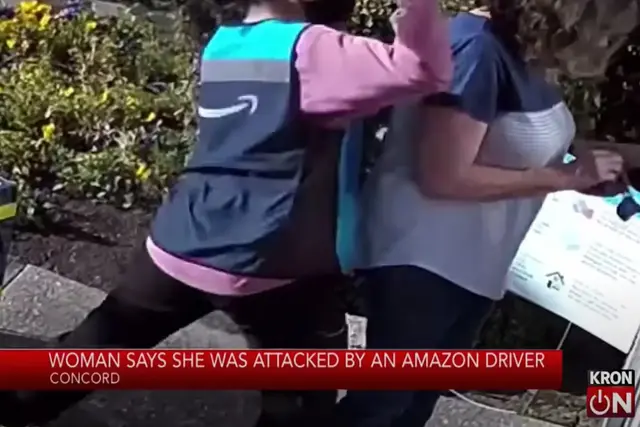 <p>An Amazon driver was arrested after she was reportedly captured on video punching a 67-year-old woman in Castro Valley, near San Francisco. </p>