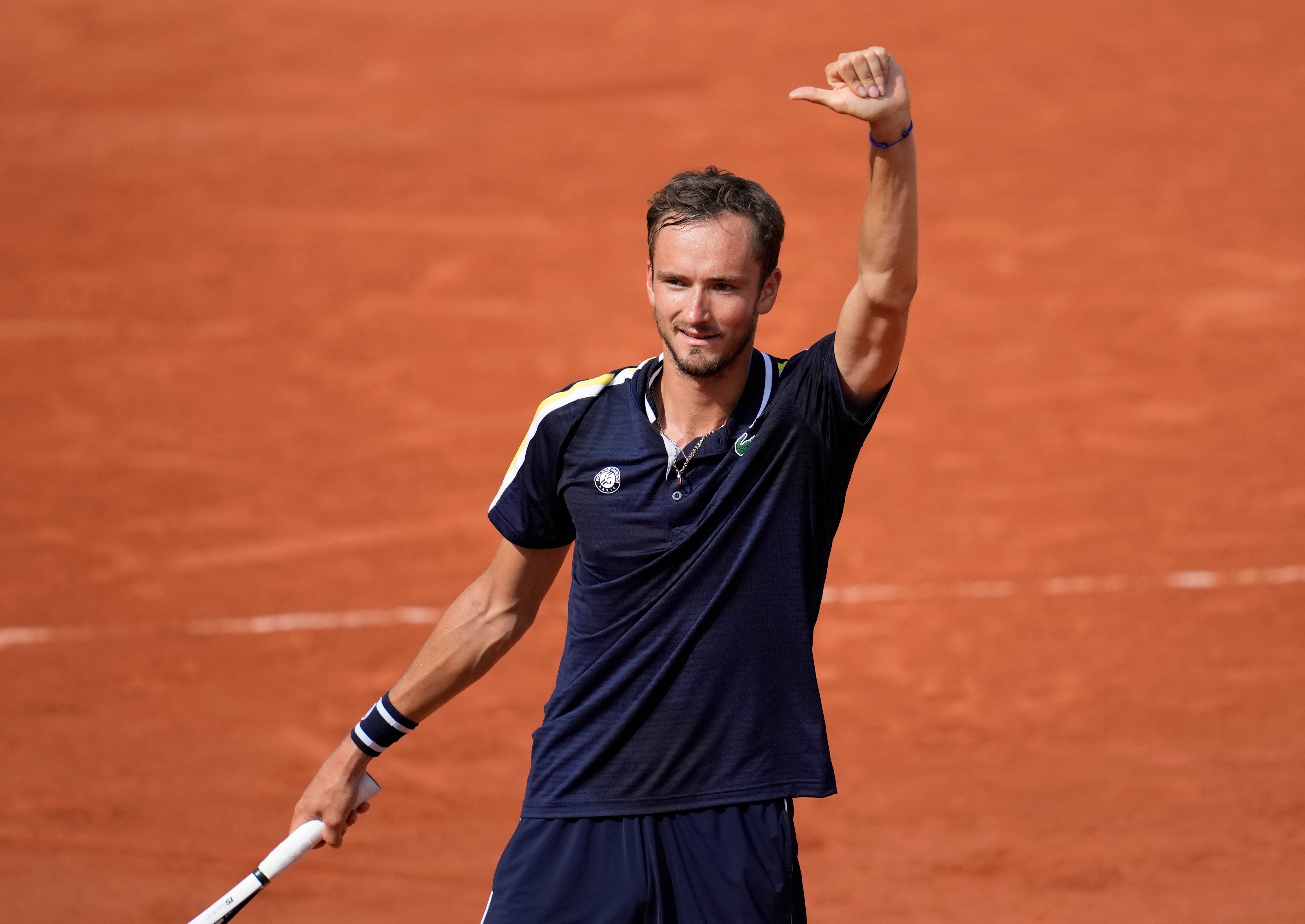 Daniil Medvedev continued his surprise run at Roland Garros