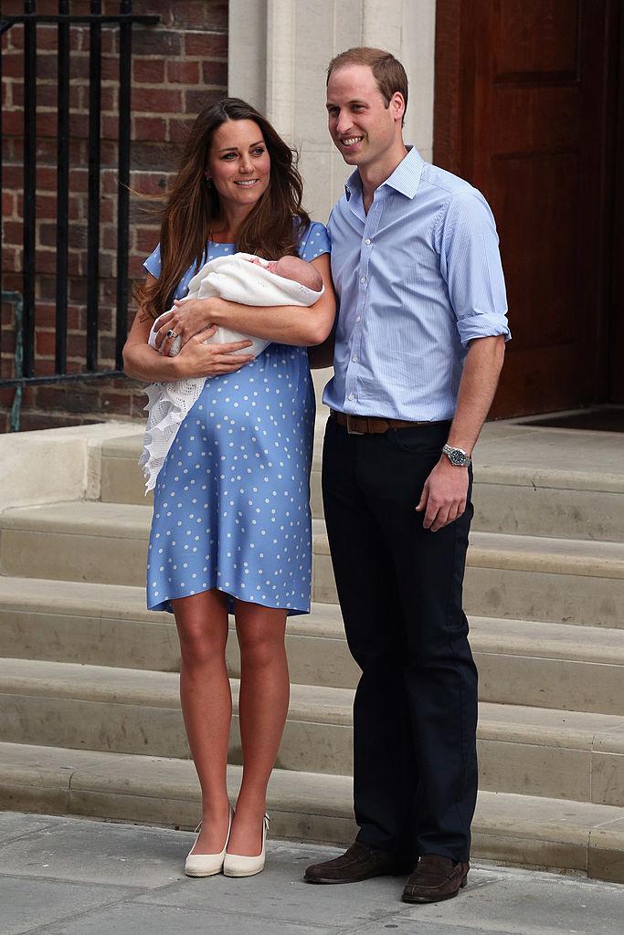 Kate and William with baby George in 2013