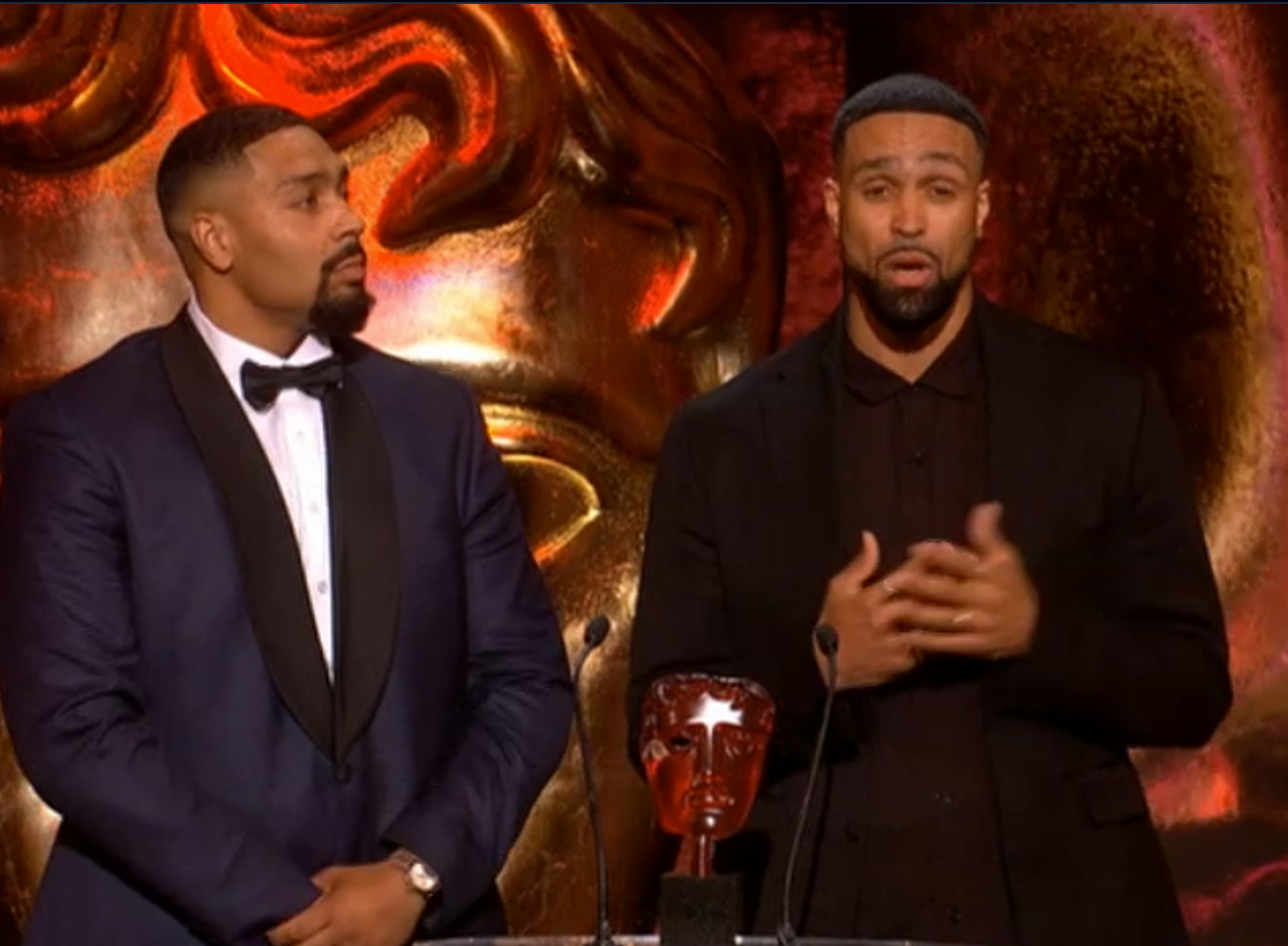 Ashley Banjo makes a speech on behalf of Diversity