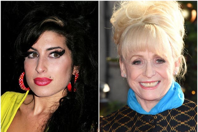 <p>Amy Winehouse in 2007, and Barbara Windsor in 2017</p>