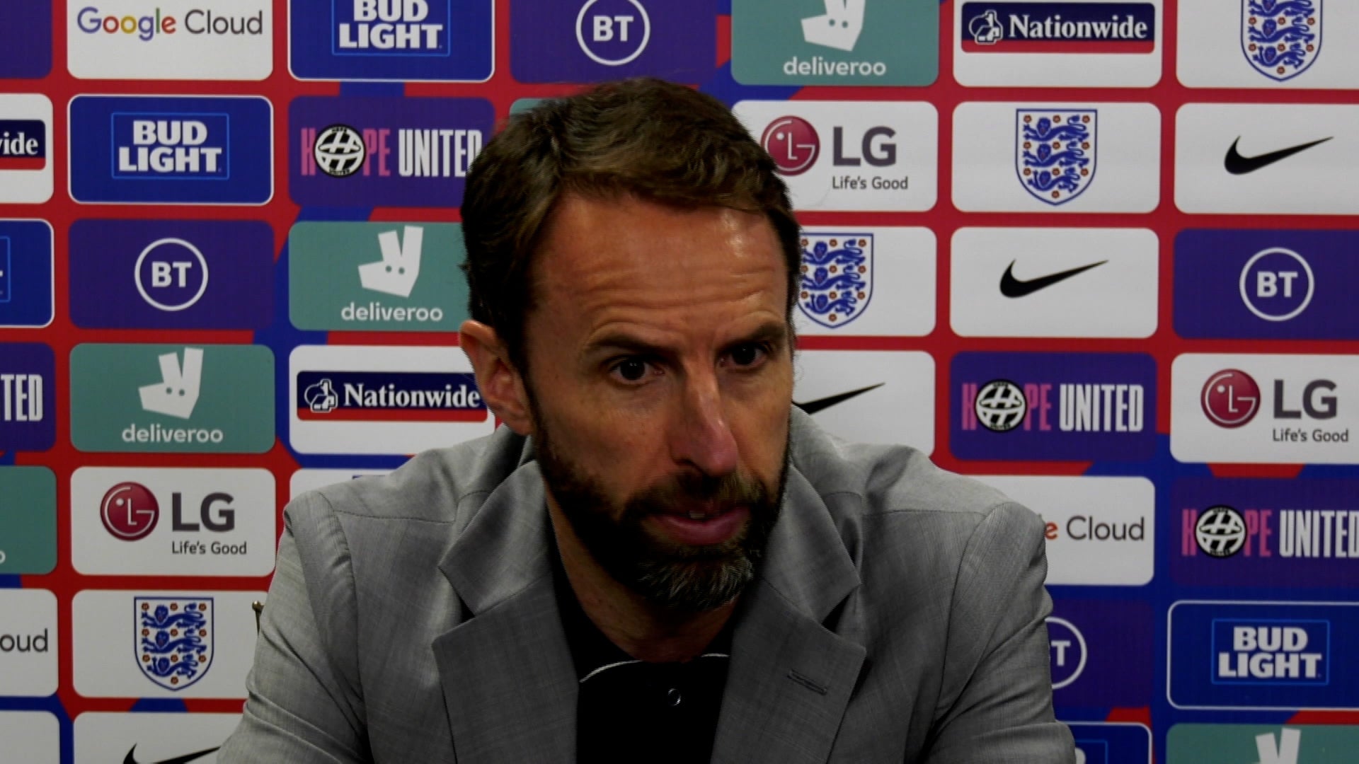 England manager Gareth Southgate during his press conference