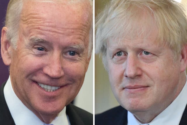 <p>Joe Biden and Boris Johnson</p>