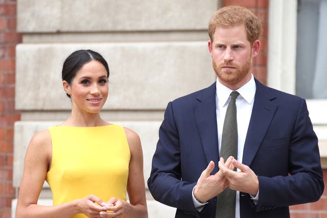 <p>The Duke and Duchess of Sussex </p>