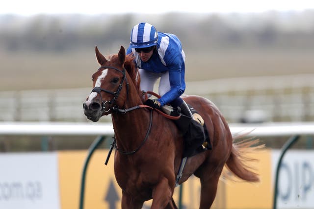 Mohaafeth on his way to winning at Newmarket