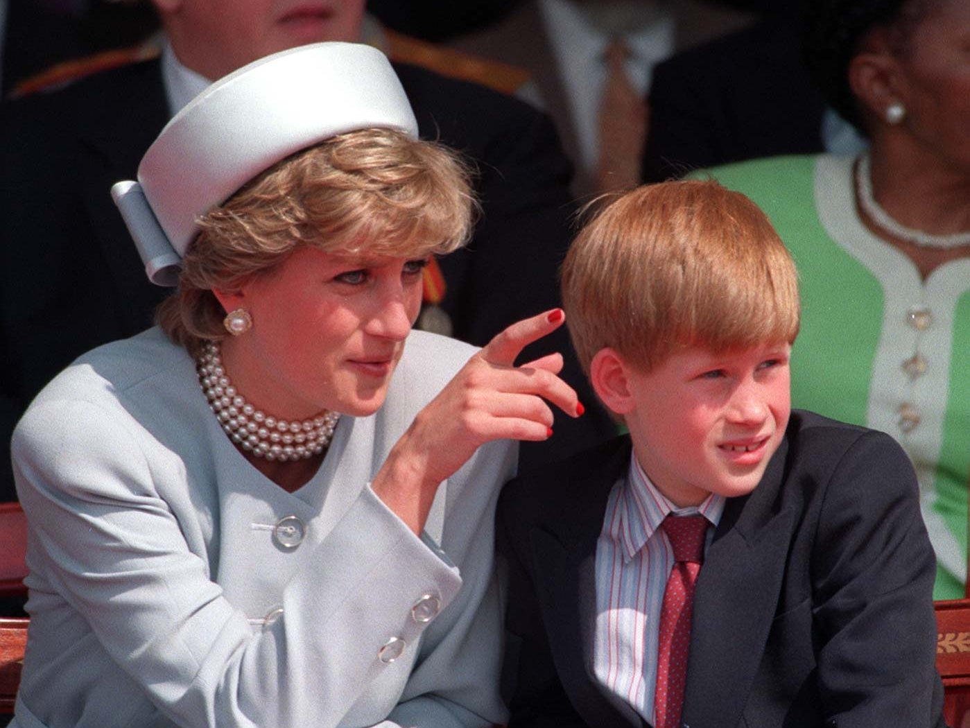 Prince Harry with his own mother, the Princess of Wales