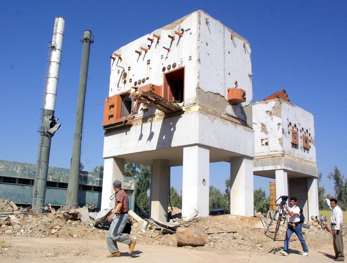 The remnants of Iraq’s Osirak nuclear reactor, 17km southeast of Baghdad, which was bombed on 7 June 1981