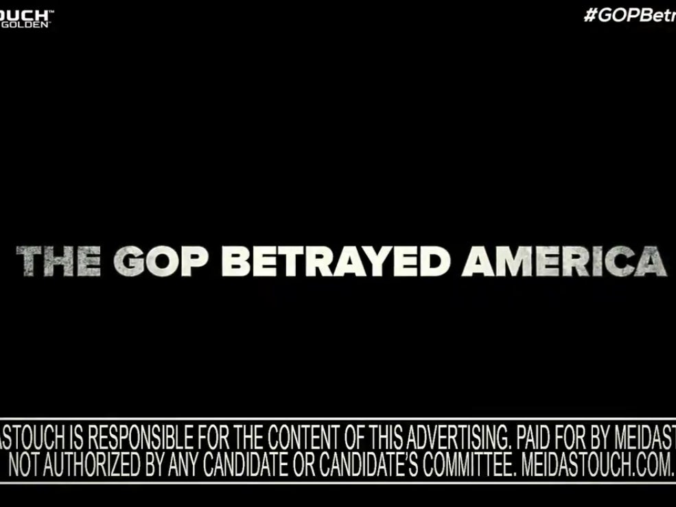 An advertisement made by MeidasTouch, a liberal political action committee, that Fox News allegedly refused to air