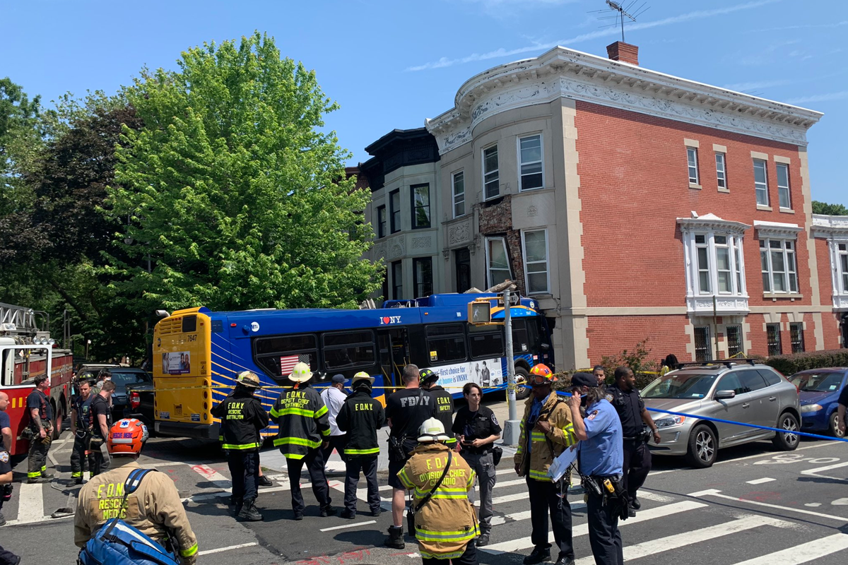 More than a dozen injured after city bus crashes into Brooklyn home ...