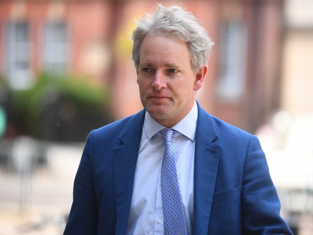 <p>Conservative MP Danny Kruger outside Westminster Magistrates' Court</p>