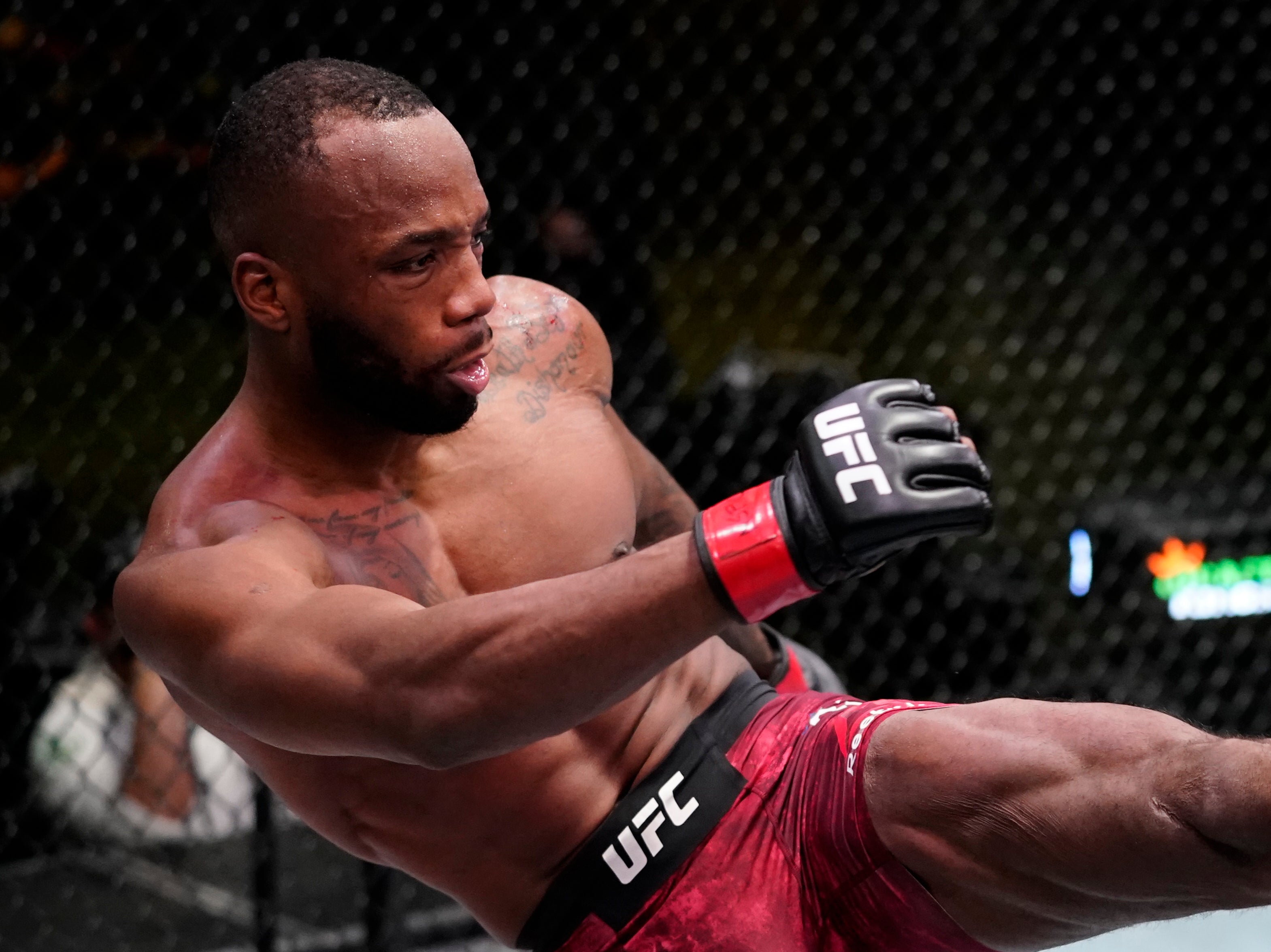 Leon Edwards in action in March