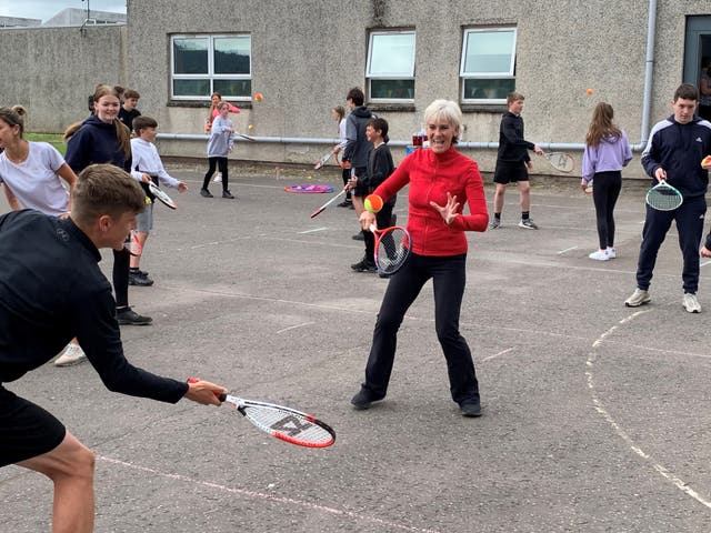 <p>Judy Murray taking tennis skills to Scottish schools</p>