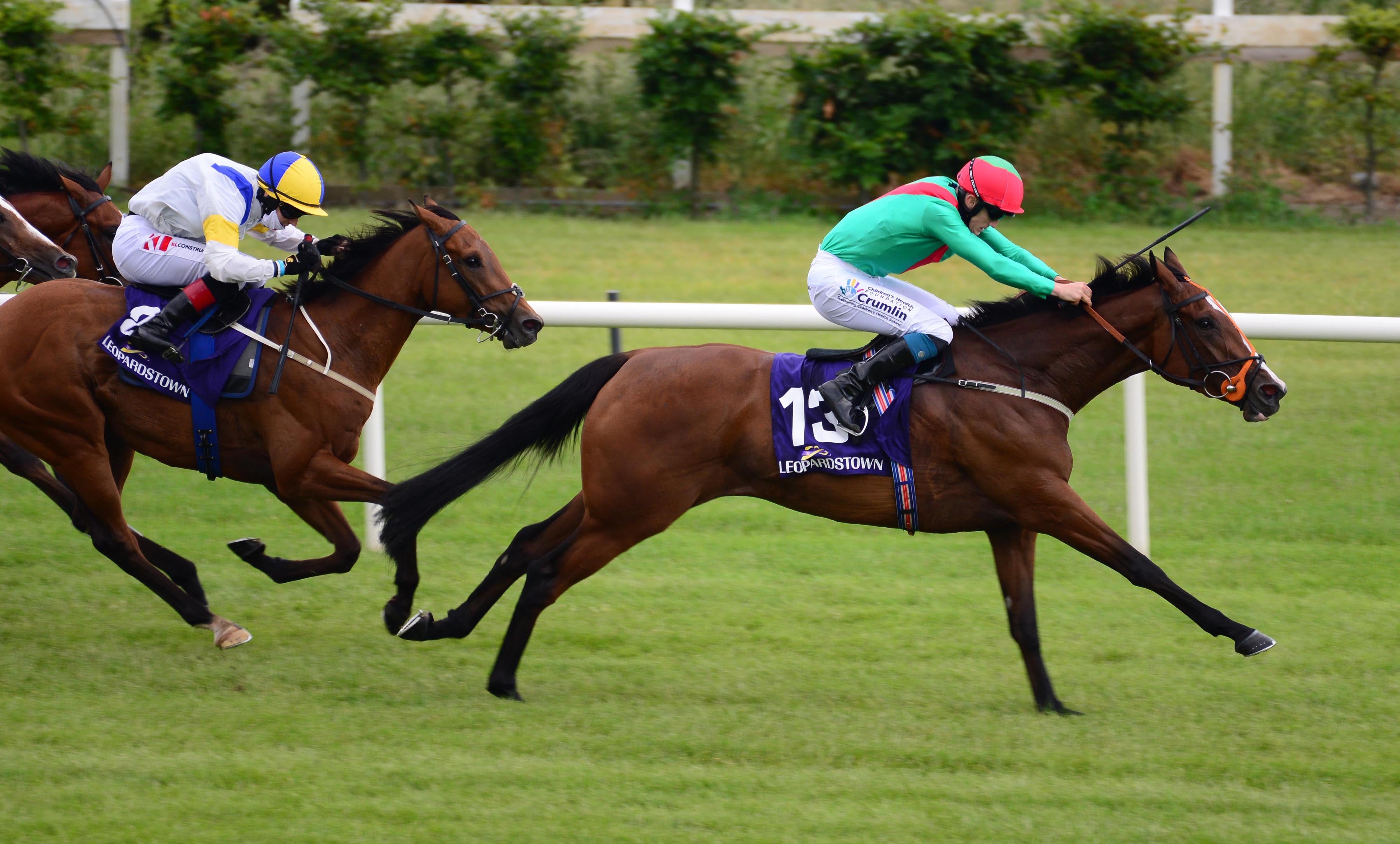 Moll (right) bids for Group Three honours in the Munster Oaks at Cork