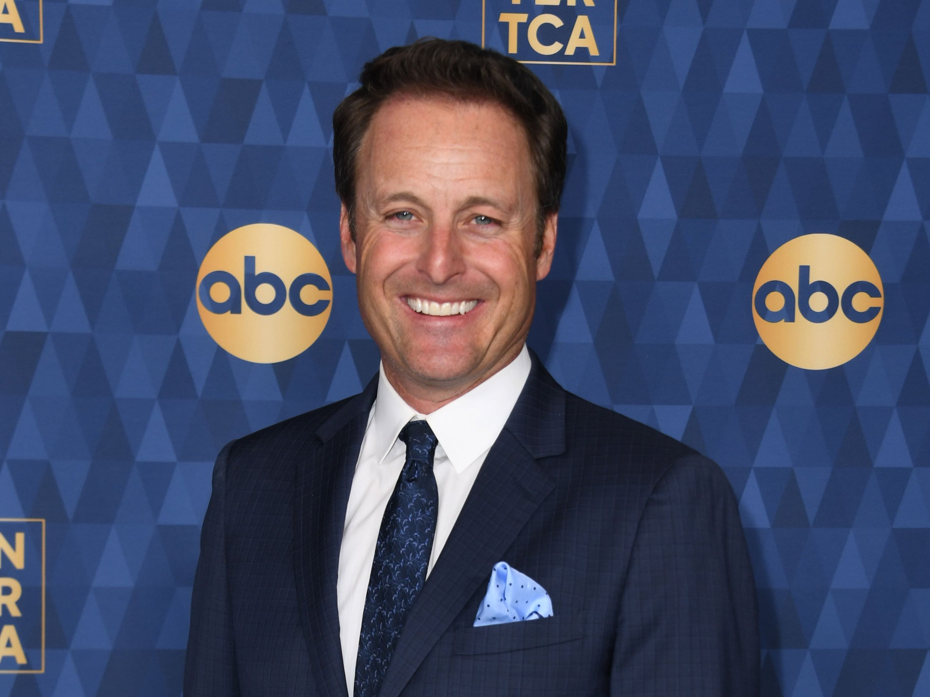 <p>Chris Harrison at a press tour on 8 January 2020 in Pasadena, California</p>