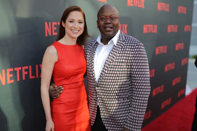 <p>Ellie Kemper and Tituss Burgess at an ‘Unbreakable Kimmy Schmidt’ event on 4 May 2017 in North Hollywood, California</p>