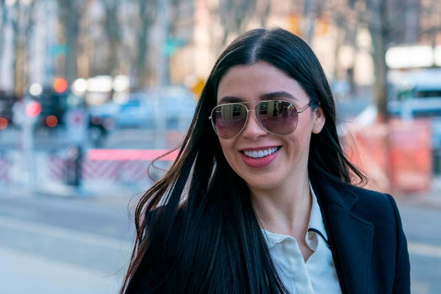 <p>Emma Coronel Aispuro, arrives at the US Federal Courthouse in Brooklyn for the 2019 trial of husband ‘El Chapo'</p>