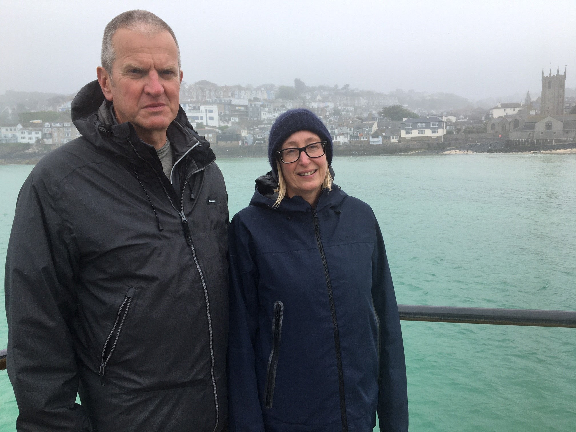 Neil Scott and Gill Anderson Scott oppose the G7 Summit being held in St Ives