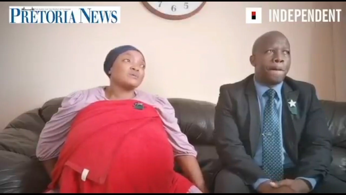 A still of mother Gosiame Thamara Sithole, who would be the first to give birth to 10 babies if confirmed