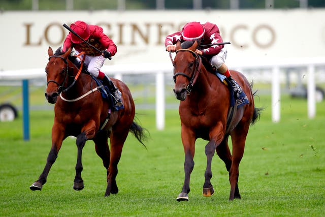 The Lir Jet and Oisin Murphy (left) on the way to winning the Norfolk Stakes at Royal Ascot