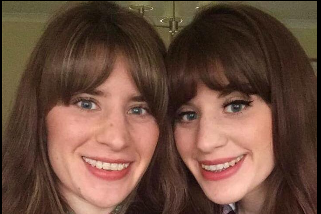 <p>Twin sisters Melissa and Georgia Laurie, 28. </p>