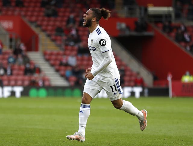 Tyler Roberts celebrates a goal