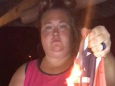 ‘Never too late to unlearn hate’: Woman goes viral for burning Confederate flag on TikTok and apologising for flying it