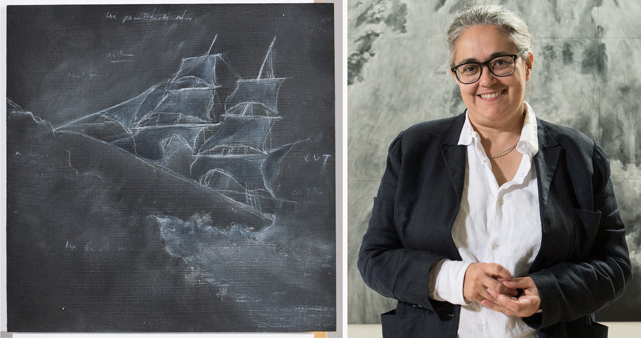 Tacita Dean’s 15cm ghostly blackboard drawing is of a shipwreck