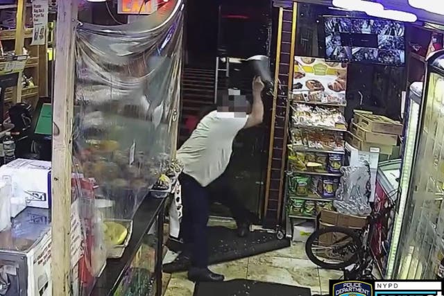 <p>Video of a bodega worker being beaten during a robbery</p>